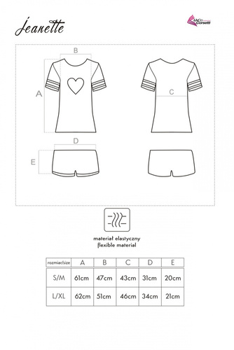 Jeanette LC 55732 Dámske pyžamo LivCo Corsetti Fashion