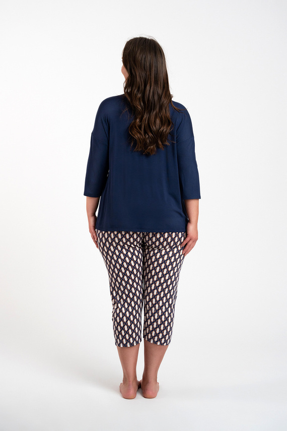 Milda Dámske pyžamo 3/4 rukávy, 3/4 nohavice Talianska móda