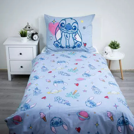 Bavlnené obliečky 140x200 Lilo and Stitch modré 70x90 Jerry Fabrics