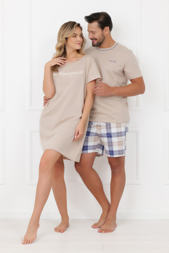 Dámska nočná košeľa Rima Italian Fashion 100% bavlna krátky rukáv