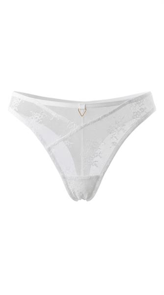 Stringy Unikat Adeli biele vyšívané tylové elegantné dámske premium