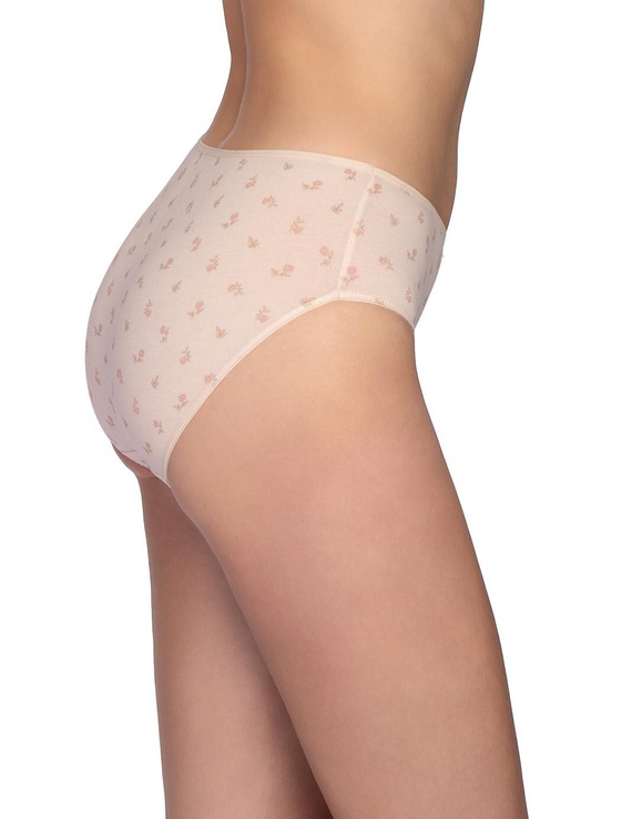 Figi L-122 BI-71 Lama Bavlnené figi bikini 3-pack Kvetinový komfort