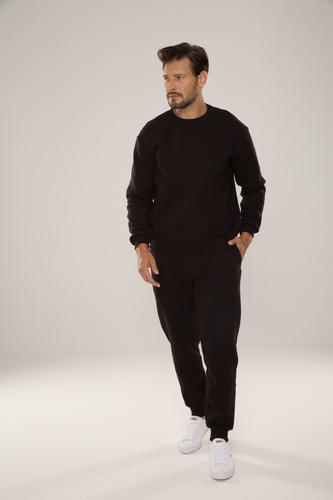 813 Indigo Pánska tepláková súprava De Lafense - čierna