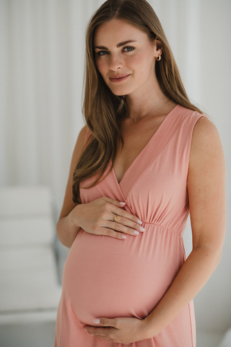 Star Light Nočná košeľa pre tehotné a dojčiace ženy bylinná ruža Milk&Love- bambusová viskóza | Pohodlie a ženskosť