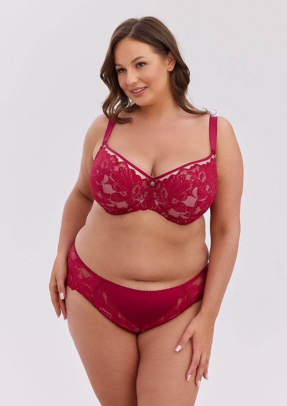 Gaia Mary BSM 1372 Bordový podprsenka semi soft maxi s kostícami