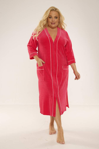 974 / 352 Dámsky župan Velour Forex - malinový