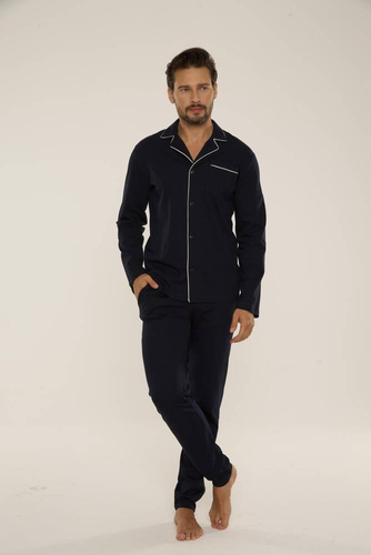 729 Norberto Pánske pyžamo De Lafense - tmavomodré