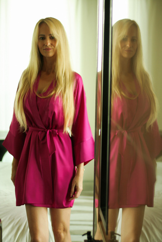 Panama Dámsky župan Podomka Kalimo - fuchsiová