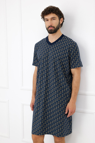 Pánska nočná košeľa Italian Fashion Broken 100% bavlna krátky rukáv