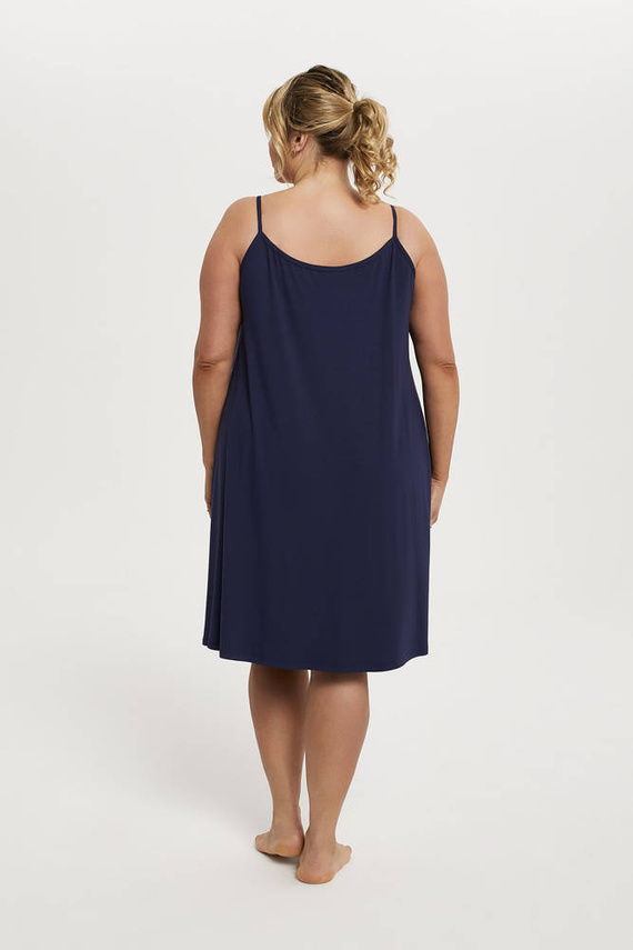 Song Dámska nočná košeľa s úzkymi ramienkami Italian Fashion - tmavomodrá