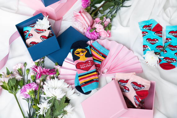 K89S Super Mama Foot Socks Italian Fashion - námornícka modrá/farebná