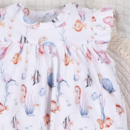 ABN-5481 Detský overal Underwater World Nini - organická bavlna, krátky rukáv