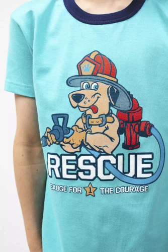 Remek Chlapčenské pyžamo s krátkym rukávom, nohavice Italian Fashion - tyrkysové