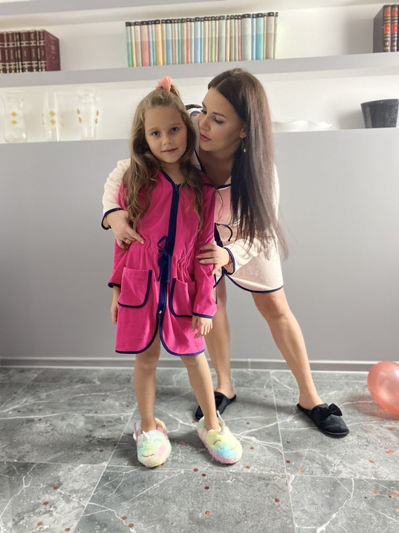 374 / 375 Desiree Detský župan - malinový