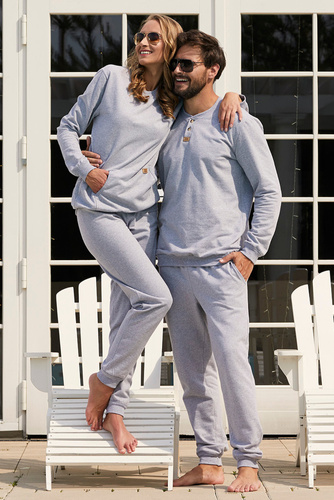 Súprava Leader Tracksuit dlhá. rukáv, dĺžka. nohavice Talianska móda - melange