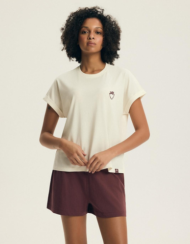 Dámske pyžamo Henderson Evika 44464 – bavlna, ovocná výšivka, šortky