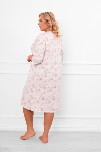 Dámska nočná košeľa Galea - bavlna, gombíky, rukáv 3/4 Talianska móda