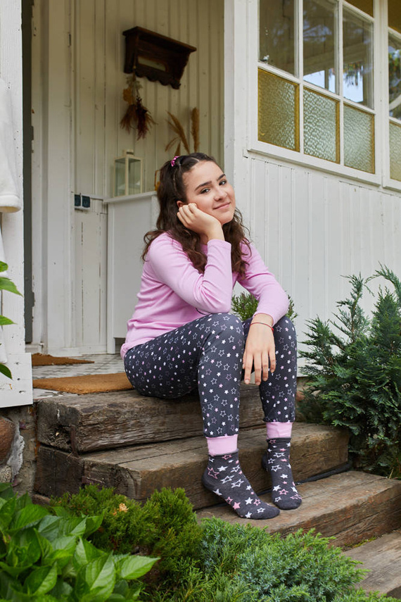 Antilia Dievčenské pyžamo Italian Fashion - ružová/potlač