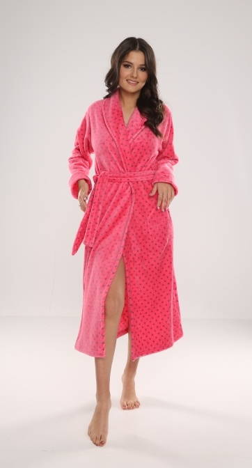 548 Melanie Dámsky dlhý župan Forex - malinový