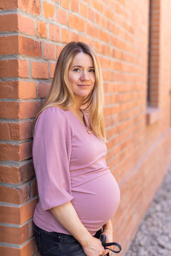 Tehotenská a dojčiaca blúzka Milk&Love Milky Puff rebrovaná buf rukáv