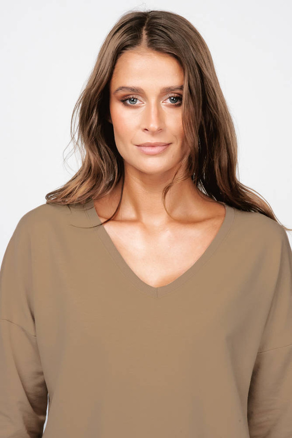 Karina dámska tunika s dlhým rukávom Italian Fashion - ťavia