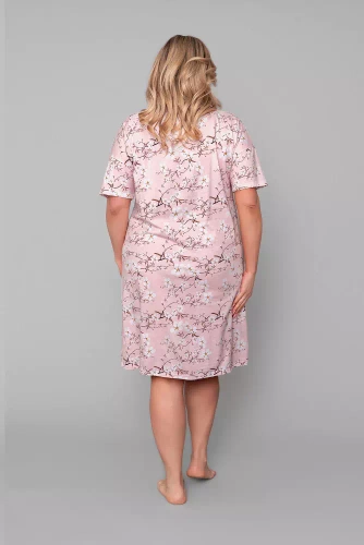 Nočná košeľa Alwa s krátkym rukávom Italian Fashion - ružová potlač