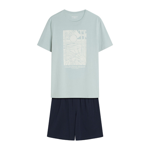 Pánske pyžamo 44503 BrookHenderson 100% bavlna, krátky rukáv