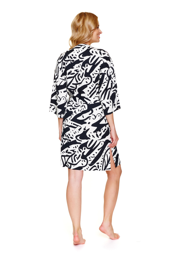 7311 Dámsky župan Doctor Nap La Palma - viskóza, módna potlač