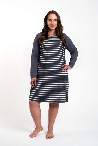 Nočná košeľa Oda Italian Fashion - grafitová potlač