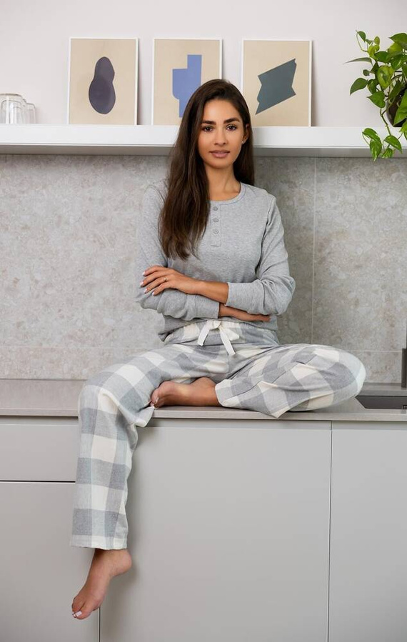 Sensis Vesper Dámske pyžamo - sivo-krémové