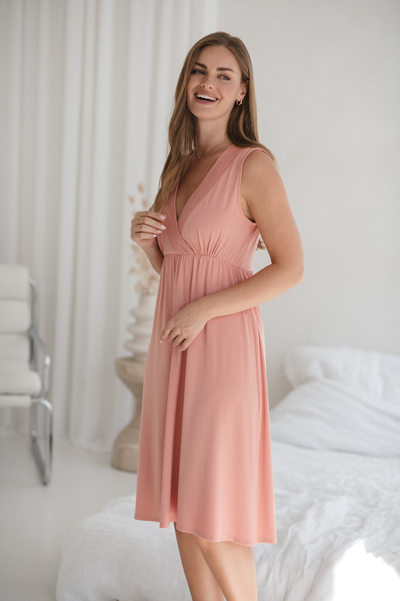 Star Light Nočná košeľa pre tehotné a dojčiace ženy bylinná ruža Milk&Love- bambusová viskóza | Pohodlie a ženskosť