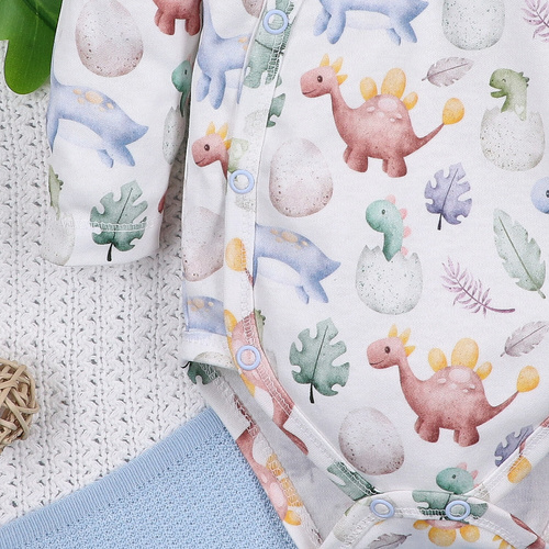 ABN-5561 Dino Explorer Envelope body Nini | Organická bavlna pre novorodencov