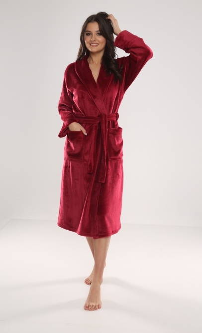 628 Abigail Dlhý dámsky župan Forex - bordový