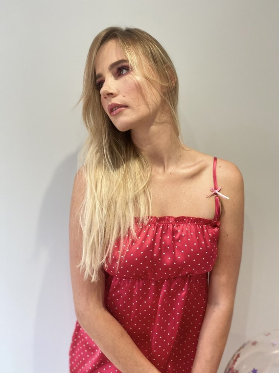 369 Nočná košeľa Laurine - malinová