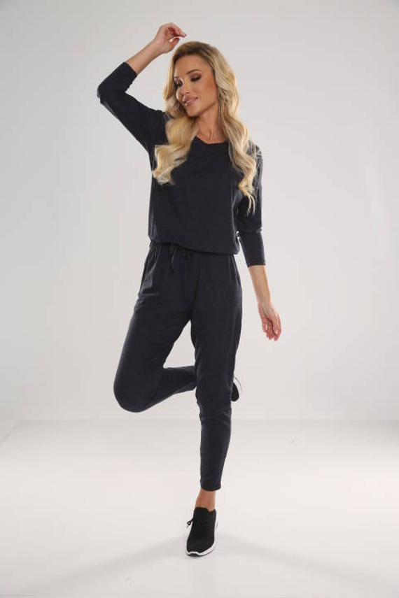 305 Paula Dámsky pyžamový oblek - tmavomodrý