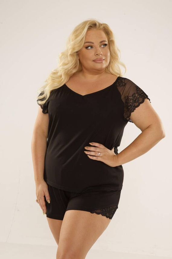 625 Dagmara Dámske pyžamo Forex - čierne