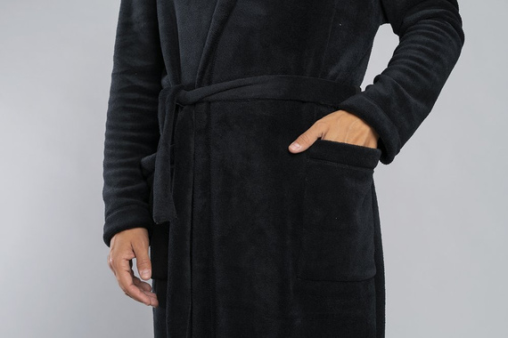 Mimas Pánsky župan s kapucňou Italian Fashion- graphite