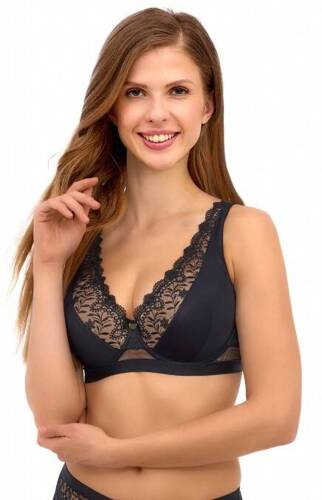 2501 Podprsenka Lupoline push-up bralette - čierna
