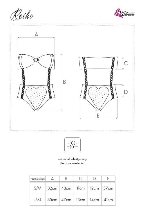 Reiko LC 8083 LivCo Corsetti Módne dámske body čierne