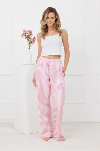 Dámske nohavice Faro Italian Fashion 100% bavlna široké nohavice pruhy