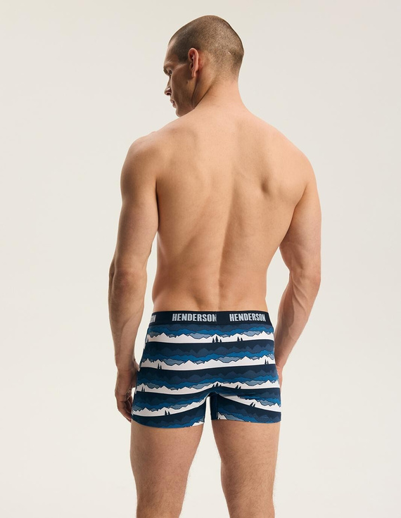 Pánske boxerky Henderson 45477 Frost 2-pack bavlnené so širokou gumou a logom