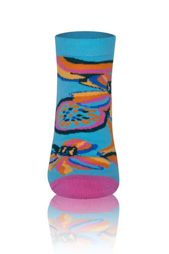 S141S Ponožky Zanzi Italian Fashion - rozstrapatené/žlté/ružové