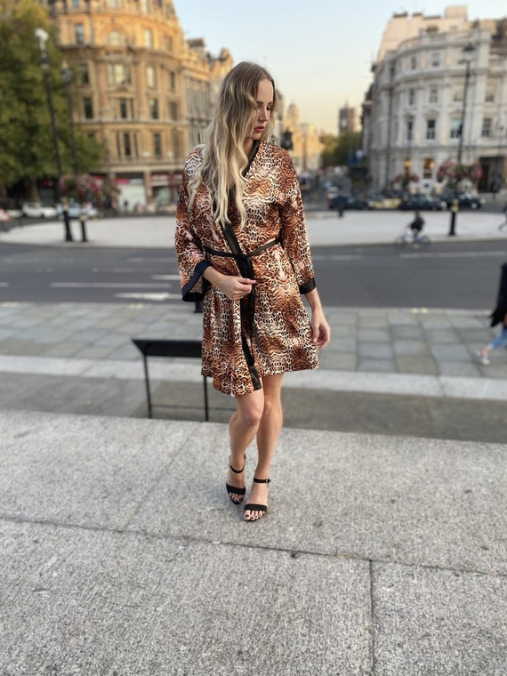 417 Valentina dámsky župan Forex - béžový