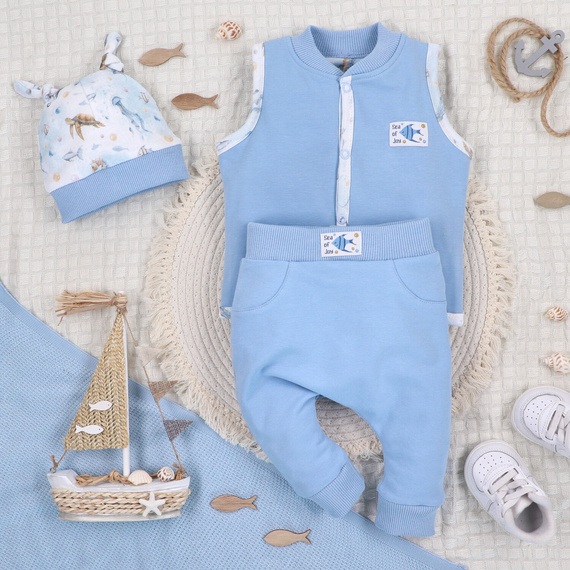 ABN-5457 Sea Of Joy Detské tepláky Nini - organická bavlna, pohodlný pás