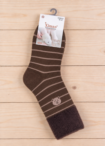 Xintao WiK 3141 wz.5 Dámske ponožky Merino 88 % vlny teplé-2 hnedé