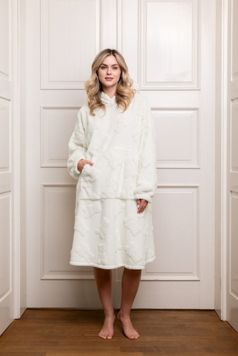 Dámska blúzka Italian Fashion - teplá, oversize, s kapucňou, motív medvedíka