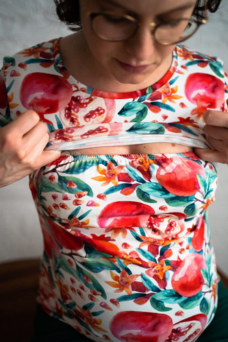 Tehotenská a dojčiaca blúzka Milk Shirt granátová Milk & Love