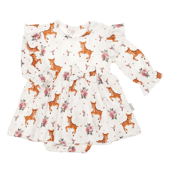 216159 Lala - Šaty Nicol, bavlna, dlhý rukáv, jelenia koža