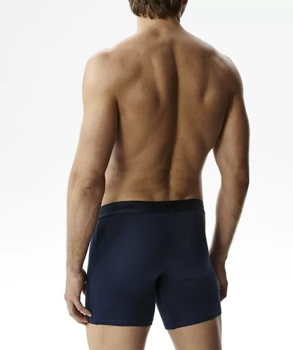Pánske boxerky Atlantic 3MH-0177 A3 3-pack hnedá-indigová-khaki, bavlnené, dlhý nohavice