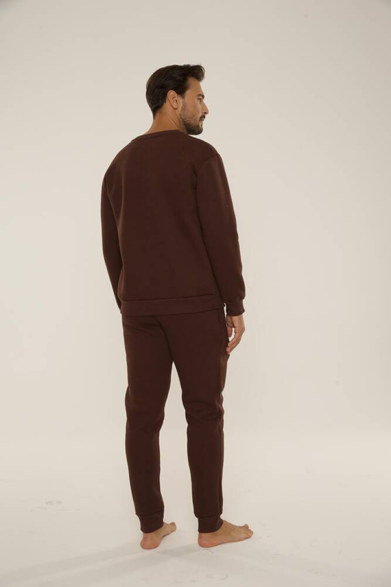 813 Indigo Pánska tepláková súprava De Lafense - čokoládová